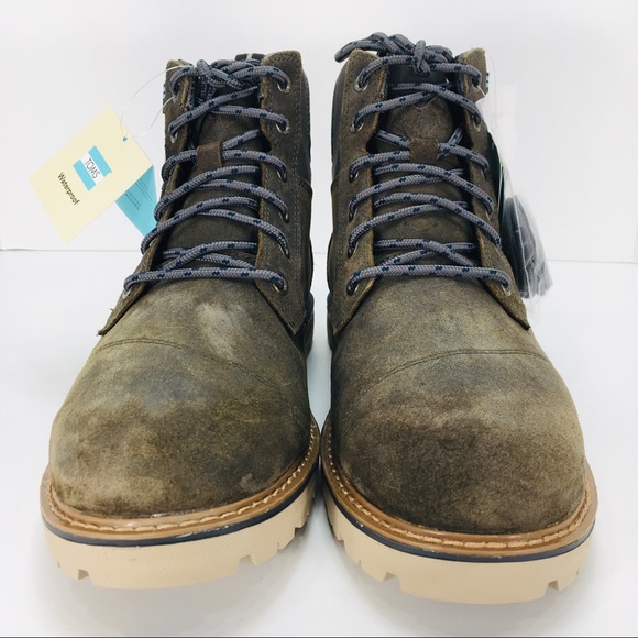 TOMS Men's Ashland Waterproof Grey Suede Boots - Picture 5 of 14